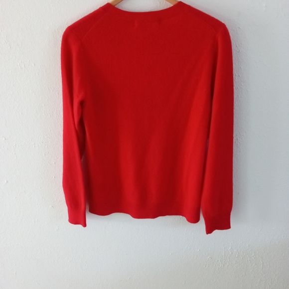 🆕 ANTONIO MELANI Cameron Crew 100% Cashmere Red Sweater | S NWT - Picture 5 of 7